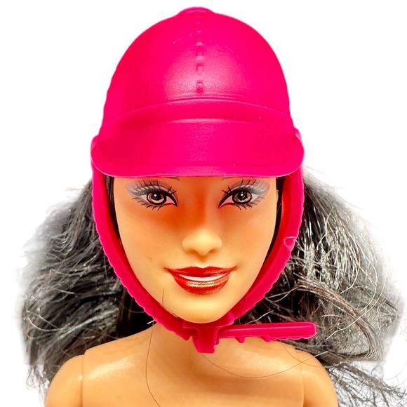 2018 Mattel Barbie Horse Riding Equestrian Pink Hat Helmet DHB68 - Picture 1 of 8